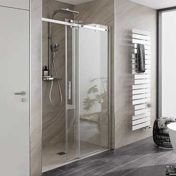 Перегородка в душевую нишу с откатной дверью